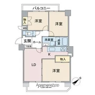ライオンズマンション高針台【3階】の間取り