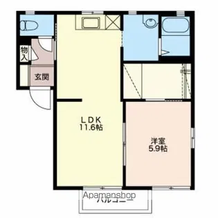 クロワール見付久保A・B【B202号室】の間取り