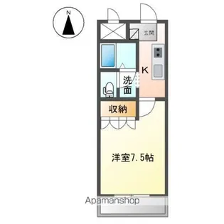 エトワール大開【203号室】の間取り