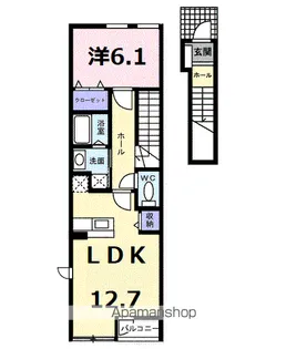 リベラル K2【2階】の間取り