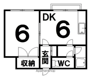 コーポ323−1【302号室】の間取り