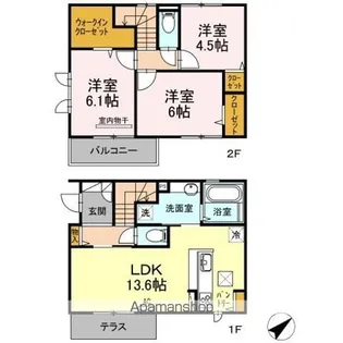 セルジェ竹下 M館【105号室】の間取り