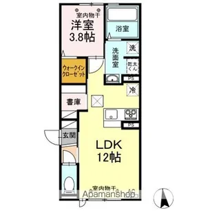 新潟県上越市春日山町1丁目【アパート】の間取り