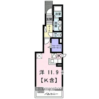 アーサーライン川津A【1階】の間取り
