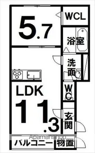 RUTILE(ルチル)【101号室】の間取り