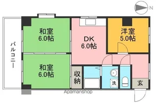 サントス枝川【4階】の間取り