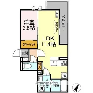 DーHILLS栄町【3階】の間取り