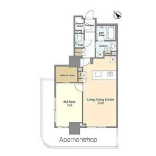 東京都新宿区西新宿3丁目【マンション】の間取り