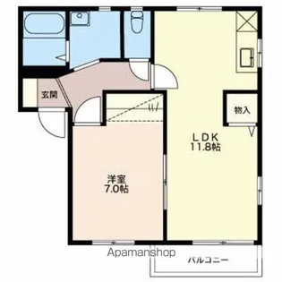 ディアス高松A【2階】の間取り
