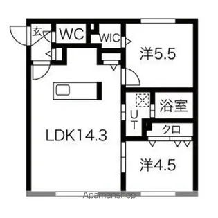 CREAMAISON東札幌SW【103号室】の間取り