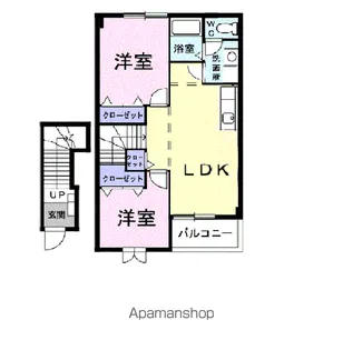 グリーン・ヒル B【2階】の間取り