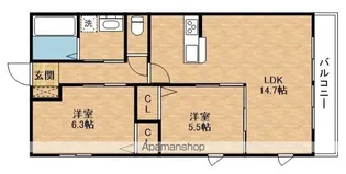 稲場ハイム【202号室】の間取り