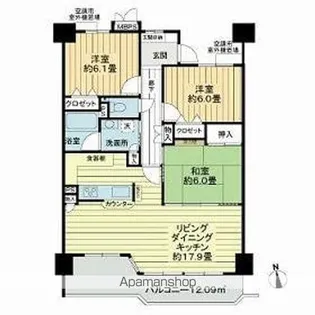 ライオンズガーデン八田【8階】の間取り