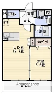 ローゼンフェルト【1階】の間取り