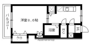 ヴィラージュ室見【403号室】の間取り