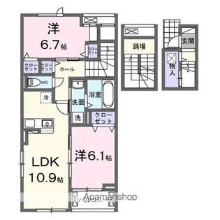 モーヴソレイユ【3階】の間取り