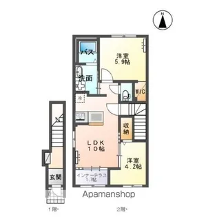 イリアス【2階】の間取り