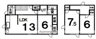 北海道釧路市若竹町【一戸建】の間取り