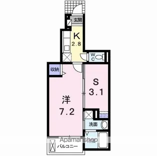 フィデール 庚午【104号室】の間取り