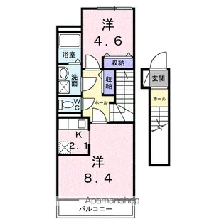 エミールシャランⅡ【2階】の間取り
