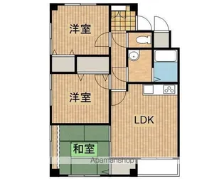 ロイヤルヒルズ中央通【202号室】の間取り