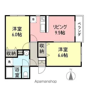 シャングリラなかやしき【302号室】の間取り