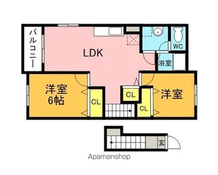 シャルマン横田B【204号室】の間取り