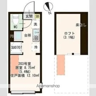 ハーモニーテラス上中里【2階】の間取り