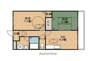 グランピスタ【305号室】の間取り