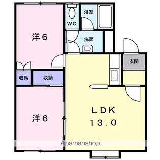 クレストール大沼【1階】の間取り