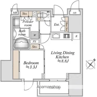 LA DOUCEUR巣鴨【2階】の間取り