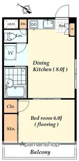 ジュネス代々木【205号室】の間取り