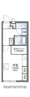 レオパレス伊志【2階】の間取り