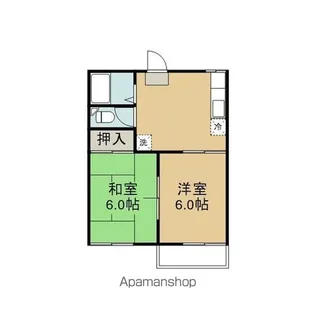 ハイツ多賀【201号室】の間取り