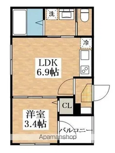 ハーモニーテラス鷹合【2階】の間取り