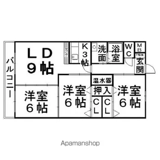 フェイマスKITAMI3番館【303号室】の間取り