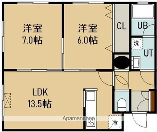 CASA港町【105号室】の間取り