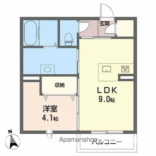ルミナス コート【1階】の間取り