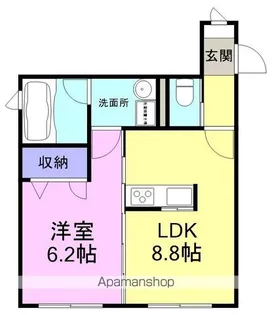 ベイグル【101号室】の間取り