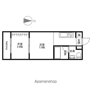 エストレビータ【103号室号室】の間取り
