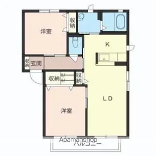 L’SHAMAISON J棟【102号号室】の間取り