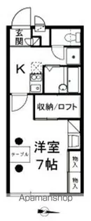 レオパレスアブニール 折立【228号室】の間取り