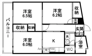コーポ越路【203号室】の間取り