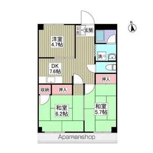 コーポサンライズモリ【2階】の間取り