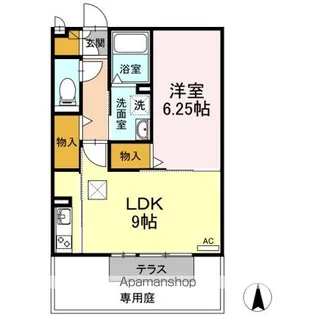アヴニール大手【1階】の間取り