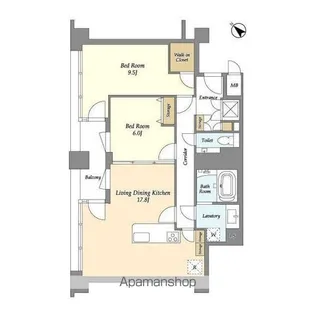 ストーリア赤坂【2階】の間取り