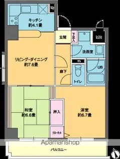 ホワイトプラザ会津【7階】の間取り