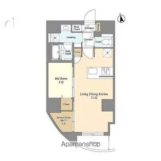 VILLA CREST HIGASHI UENO【901号室】の間取り