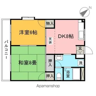 エクセル春日【201号室】の間取り