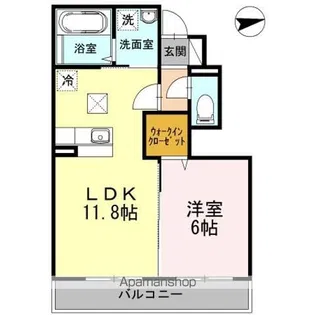 メゾンファミールII【1階】の間取り